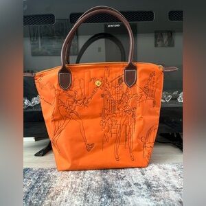 Longchamp Le Pliage 3103 Embroidered Tote